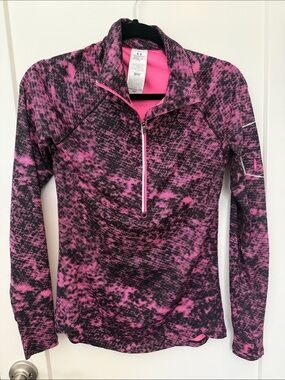 Under Armour Black & Hot Pink Half-Zip Performance Pullover